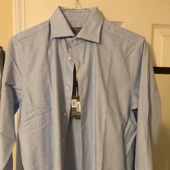 white patterned dress shirt